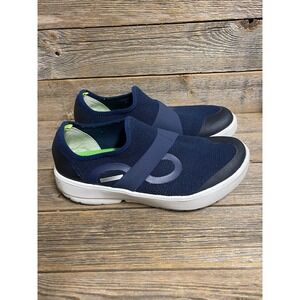 Oofos OOmg eeZee Low Mens 8 Shoes Slip On Sneaker Recovery Blue Gym